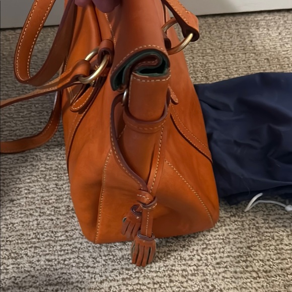 Dooney & Bourke Orange Leather Satchel - Picture 6 of 10